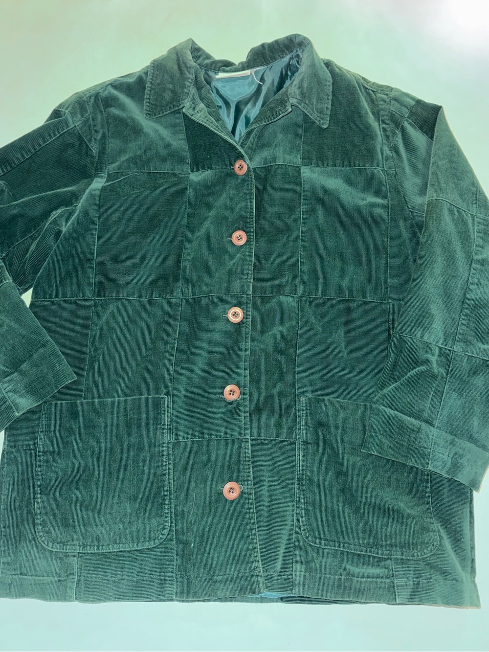 Vintage Susan Bristol Chore Jacket Green Corduroy 2X See Measurements